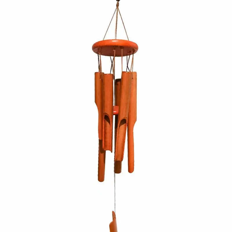 Wholesale Bamboo Gifts Retro Bamboo Slips Dark Wood Cake Ornaments Wind Chimes Bamboo Wind Chimes