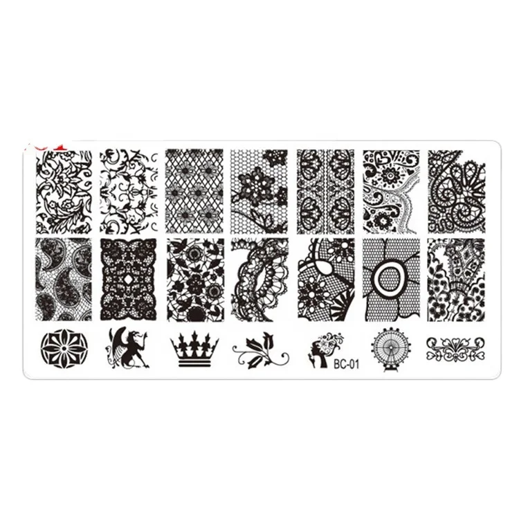 Meet Across Stainless Steel Rectangle Templates Nail Art Print Tools Nail Stamping Plates