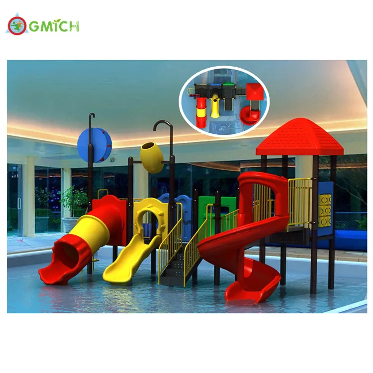 High quality pool water slide Kid Water Park Outdoor Playground  water game activities JMQ-G145B