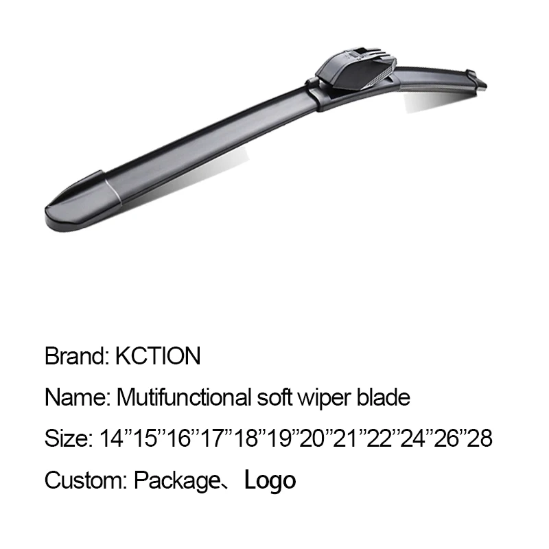 Best Selling Automotive Windshield Wipers Supermarket Quality Kction Material Soft Easy Cleaning Multi-functional Boneless Wiper