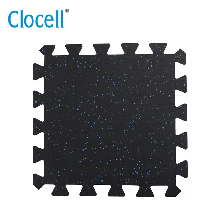 Clocell 50cm*50cm*1cm Non-Slip Rubber gear shape flooring for fitness fym equipment exercise fym floor mat