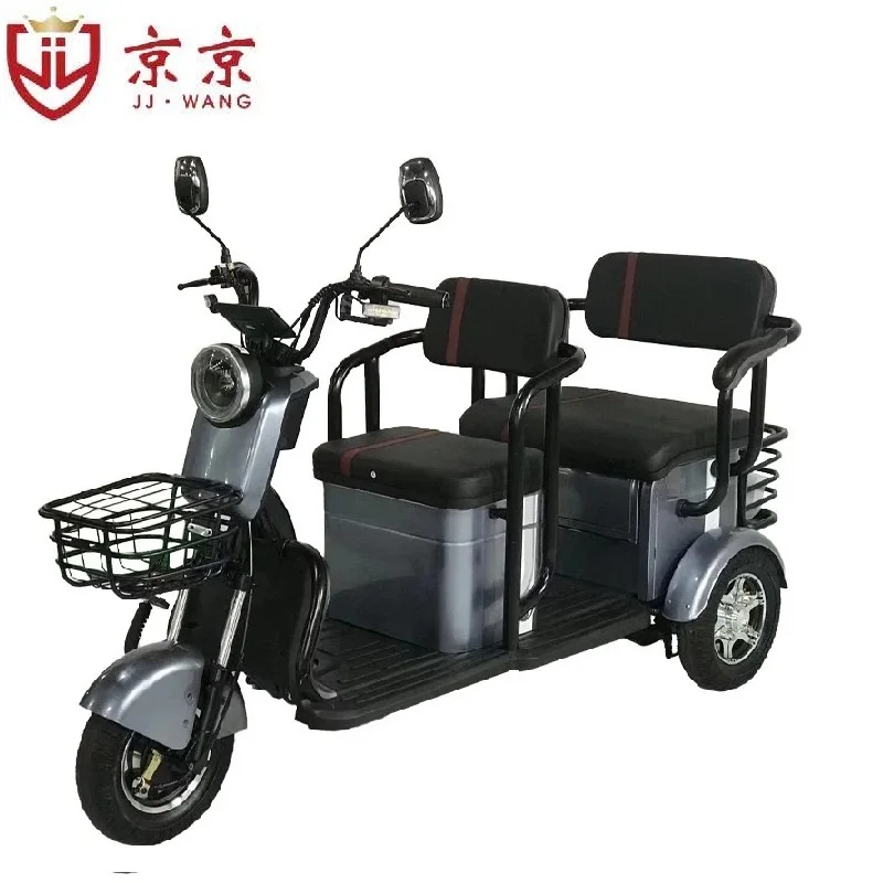 For leisure electric bike with basket for old people electric tricycle adult city fat tire electric trike