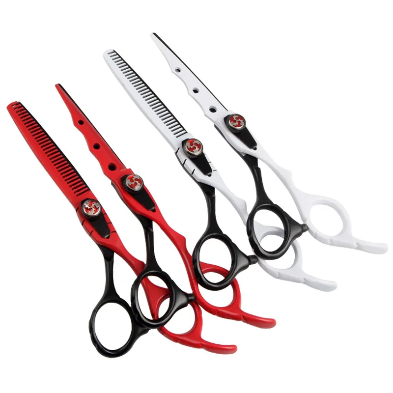 cutting scissors hair scissors in one kit Japanese Steel Cutting and thinning Shear Hair Scissors 6.0 inch barber  hair