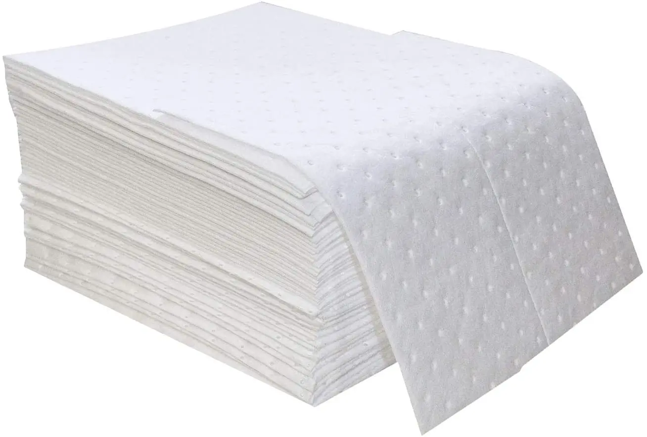 100% PP 2mm Nonwoven High Absorbent Oil Pad For Water-oil Separation