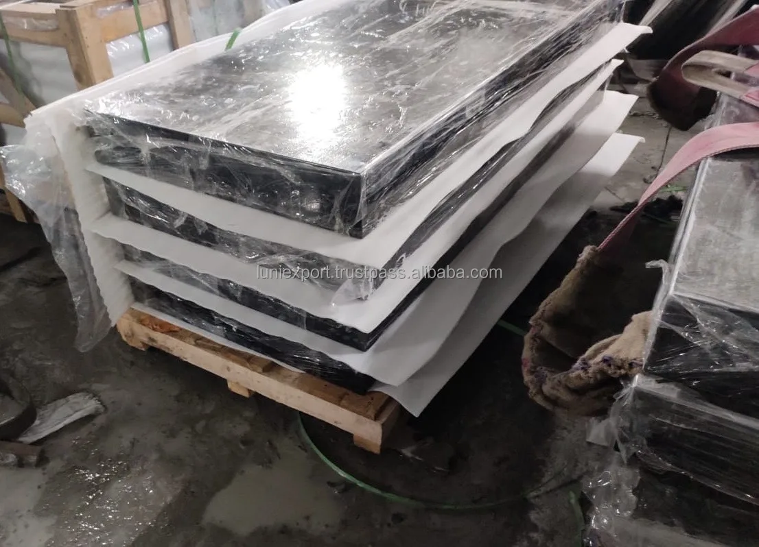 Polished Surface Granite Slabs Angola Black Granite For Kitchen Countertop and Island Top