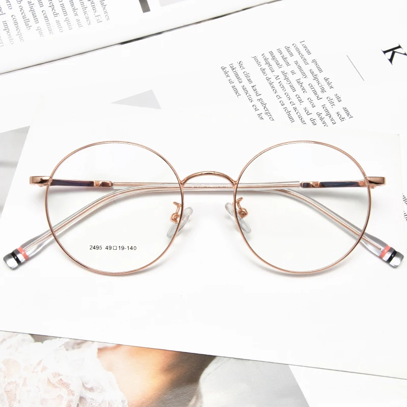 New design gold black silver color eye glasses metal spectacles frame