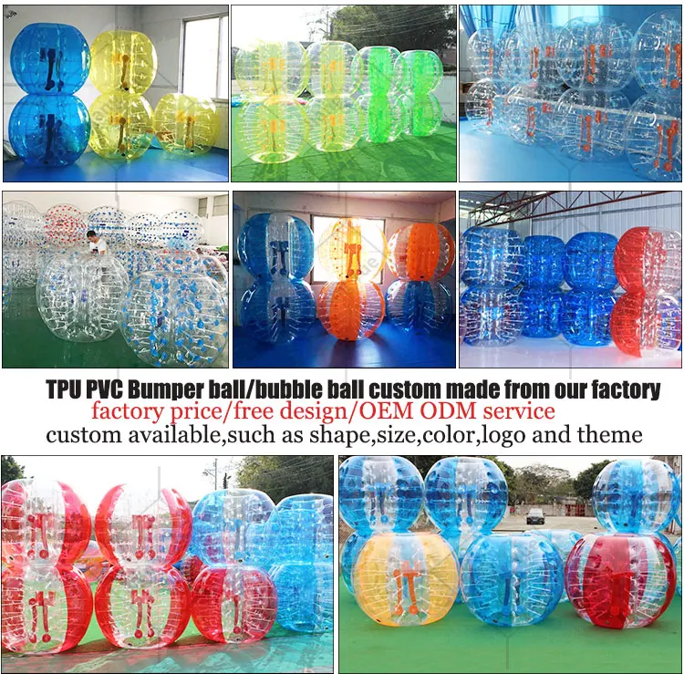Hot Sale Game PVC TPU Knocker Bubble Soccer Balls Outdoor Inflatable Bumper Ball With LED Light For Adults
