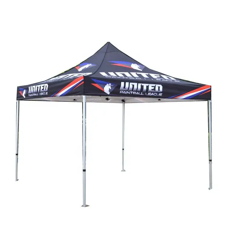 10Ft Outdoor Gazebo Pop Up Canopy Trade Show Tent 3 Sec Pop Up Tent Aluminium Hexagon Frame Waterproof Exhibition Tents