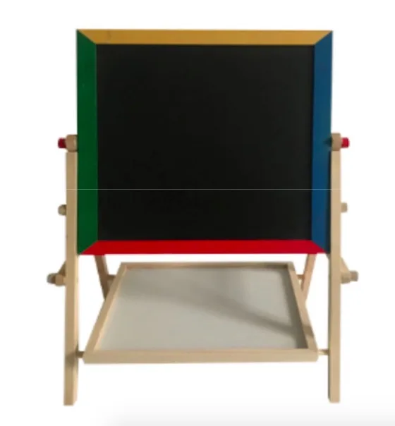 Adjustable Learning Tower Tabletop Easel Montessori Wooden Frame Desktop Easel With Magnetic Whiteboard blackboard for kids