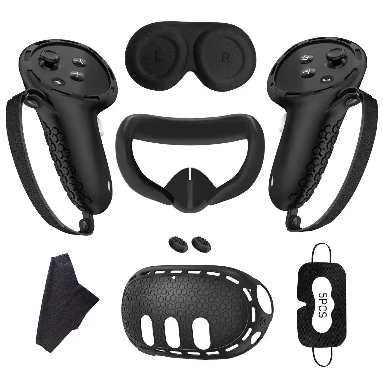 VR accessory meta Quest3s seven-piece silicone set Handle host mask