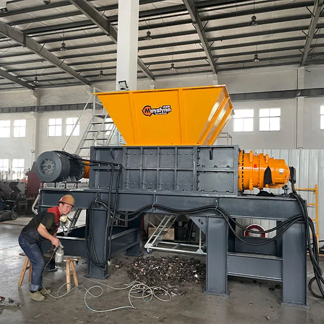 Multifunction good performance double shredder wood tire shredder prices metal crusher machine shredder