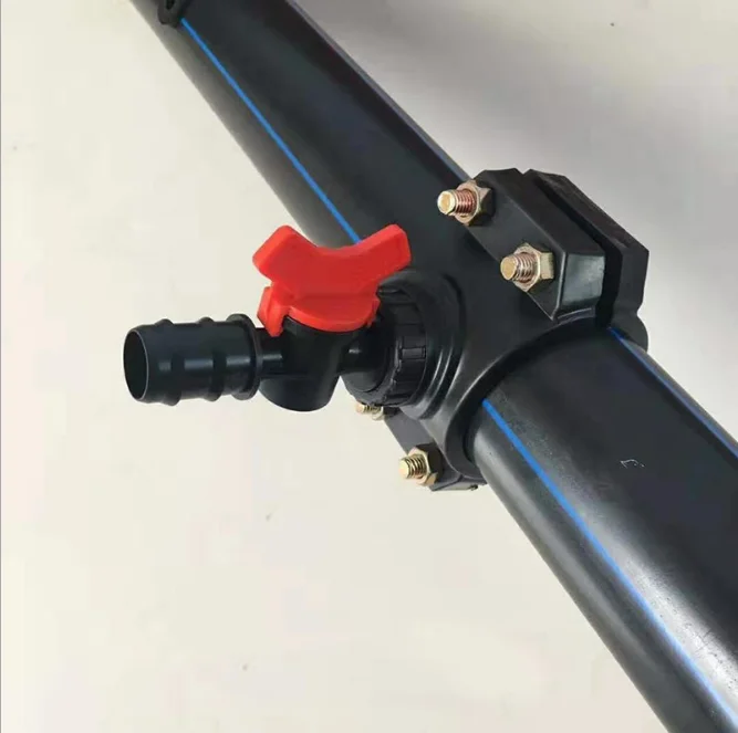 PP Clamp Saddle for PE HDPE PVC PPR Pipe Plastic Saddle25-110mm