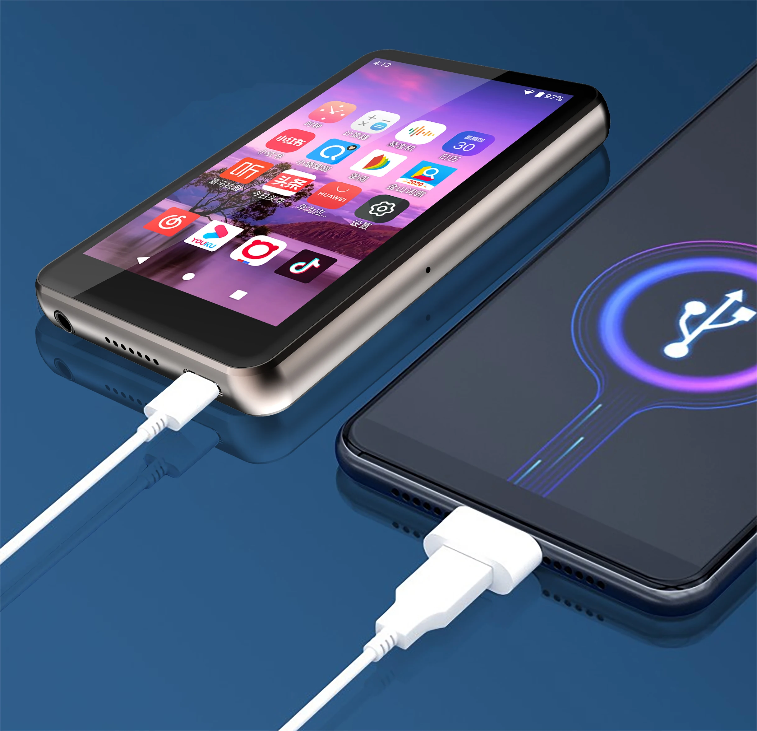Лидер продаж портативный Android Mp3 Mp4 плеер IPS полный сенсорный экран Wi-Fi версия Micro с электронной книгой чтение музыки