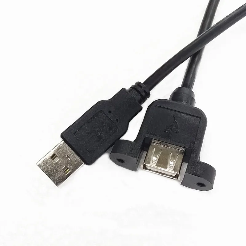 Type A Male To Female usb 2.0 Panel Mount Extension Cable Usb A Female Panel Mount To Usb A Male Cable