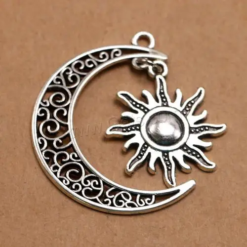 antique silver color plated DIY Zinc Alloy Hollow jewelry Pendants different styles for choice 40x30x2.1mm 1668204