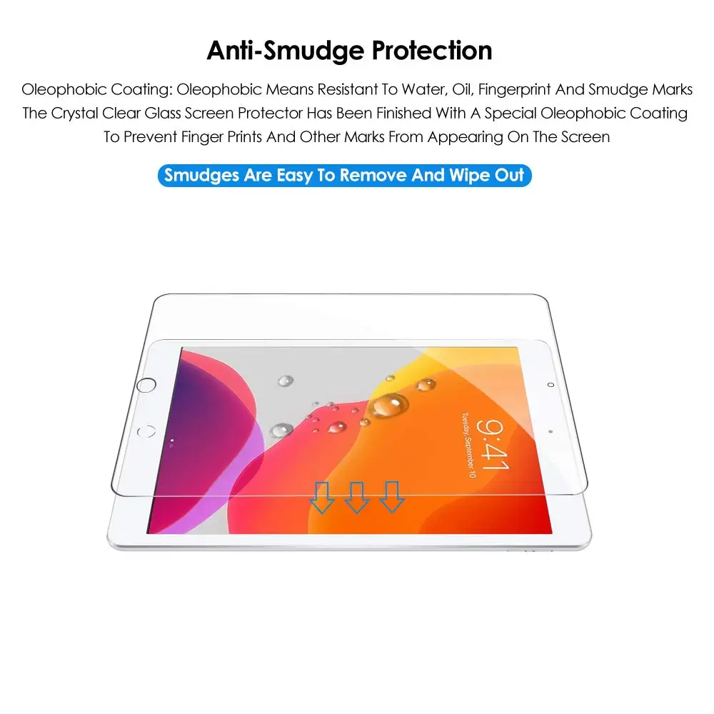 2Pack 9H Tempered Glass Screen Protector for iPad 10th 10.9 inch Glass Screen Protector for iPad Pro 6th 12.9inch