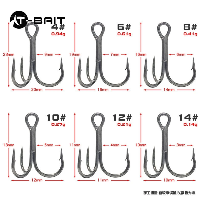 C  Fishing Japan Hooks Steel Treble Hooks Sea Fishing Saltwater Three-hook With Barbed Black