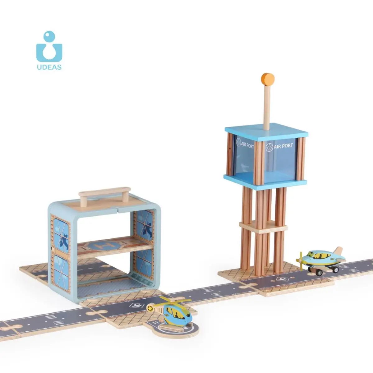 UDEAS DIY Splicing slot toys emulational wooden airport tracks toys for kids