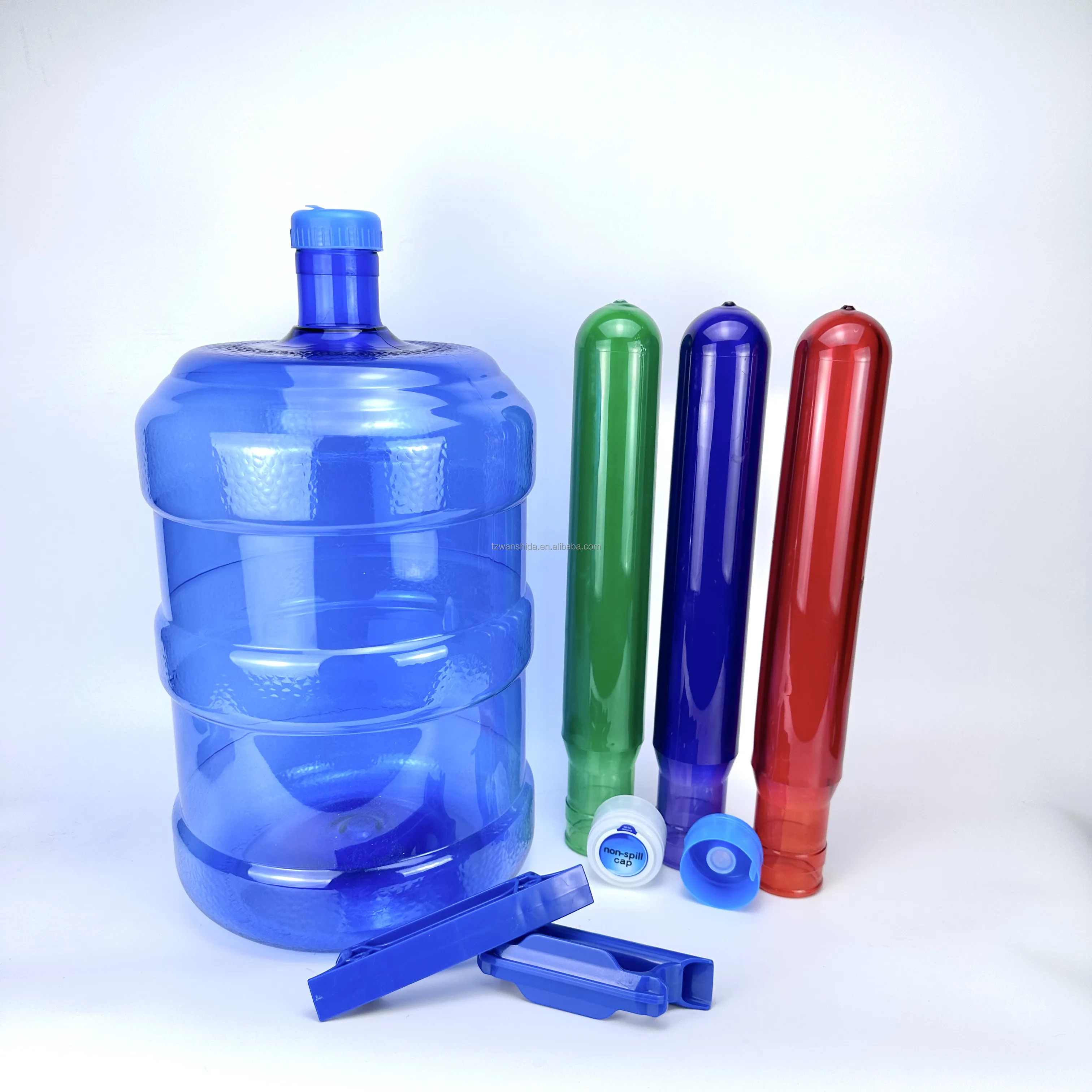 5gallon 700g 730g Blow Moulding Machine 20 Liter  750g Plastic Blue transparent 5gallon PET preform