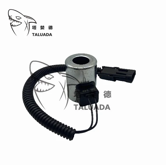 TALUADA Hydraulic Pump Accessories XE80 XE135 XE150 XE215C Sany SY215 19*49mm Pilot Safety Lock Solenoid Valve Coil 27667400