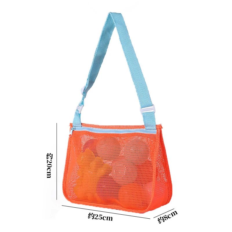 Large Capacity Nylon Wire Mesh Haversack Rainbow Color Toy Storage Outdoor Light Beach Storage Net Bag