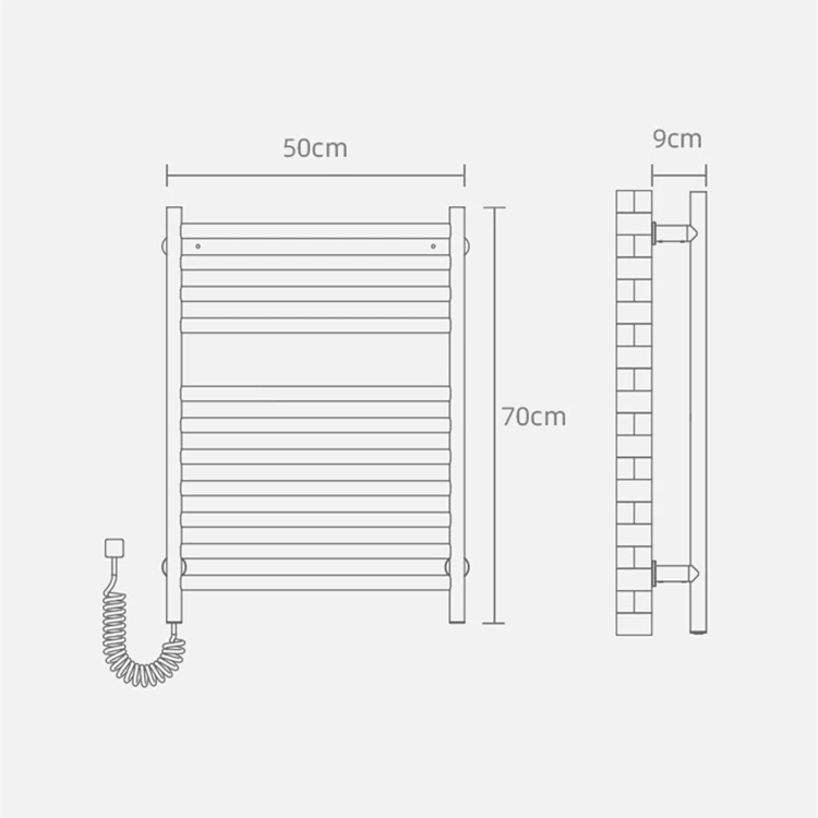 Doz Clothes Drying Rack Modern Bathroom Electric Towel Warmer Heating Radiator