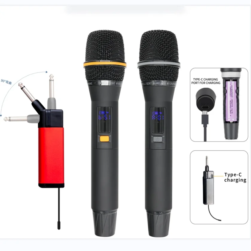Фабричный студийный Bluetooth металлический USB конденсатор игровой Подкаст записывающий микрофон профессиональный беспроводной UHF
