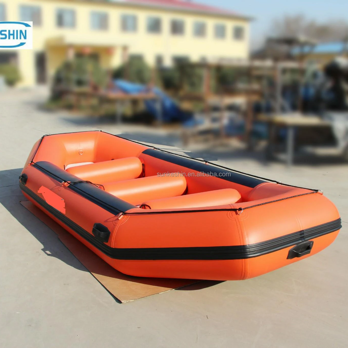 SRM400 4.0M 8 person PVC Inflatable pack raft price with electric motor  for sale