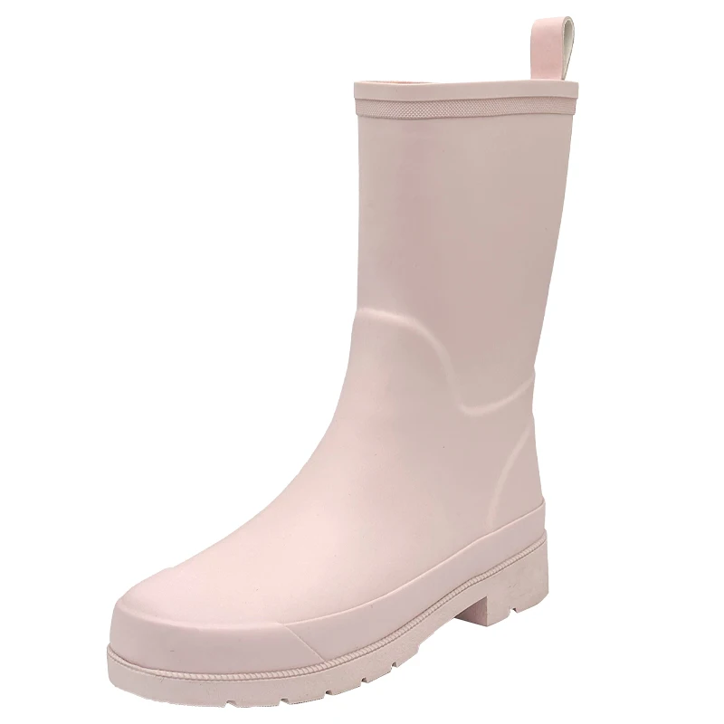 Fashion Sexy Clear color Mid-calf rain Rubber Rain boots waterproof  for women