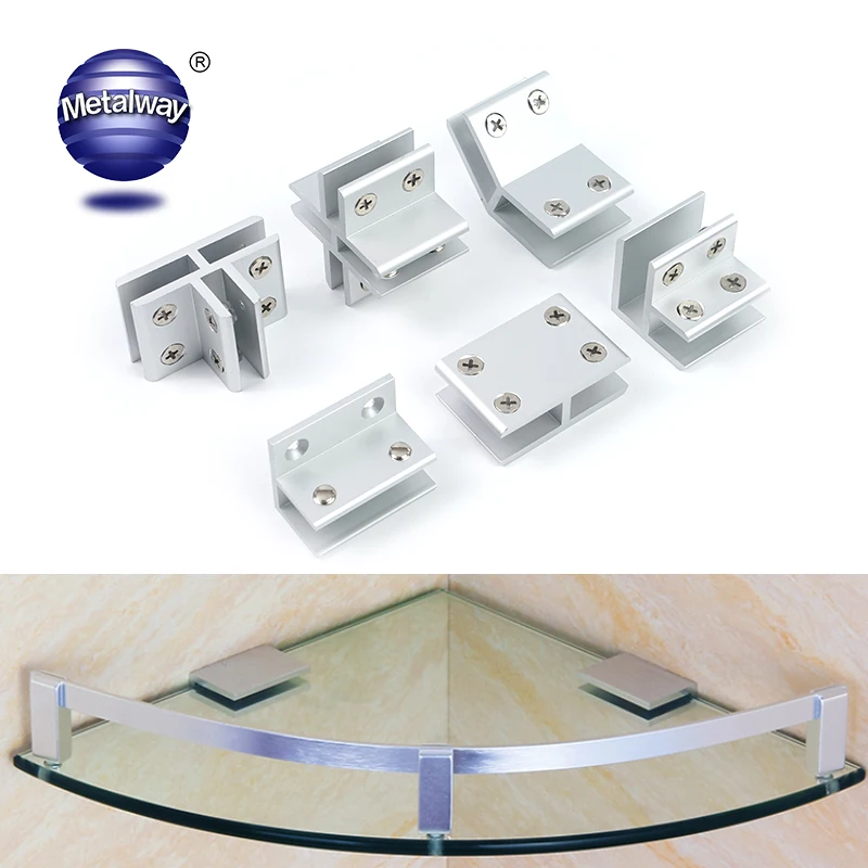 Combination Connecting For 6-12mm Glass Fitting Type Right Angle Fixed Glass Clamp Mirror Clip Shelf Holder Showcase