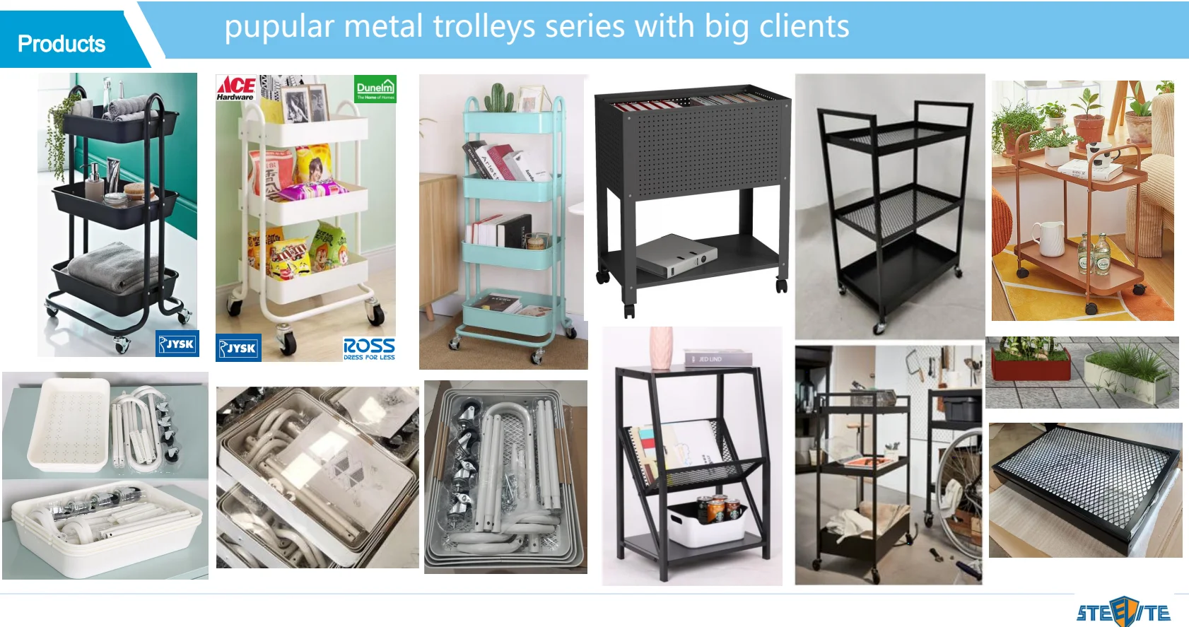 Bathroom Metal Folding Utility Cart, Foldable Rolling Kitchen Storage 3 Tier Trolley
