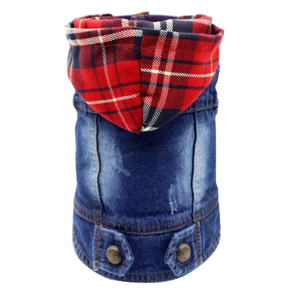 Одежда для домашних животных, джинсовая куртка для собак, Крутое Синее джинсовое пальто для маленьких и средних собак, жилеты с лацканами, классические толстовки, одежда C1727