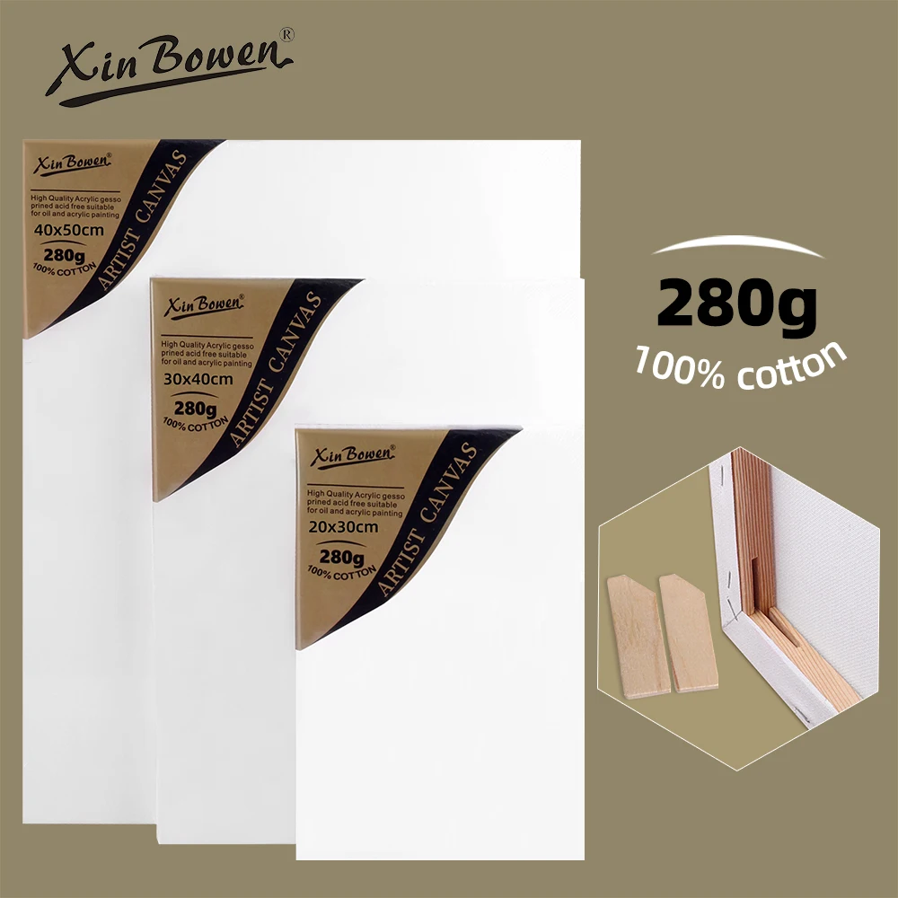 Xinbowen 15x15 см размер чистые акриловые картины холст 100% 280 г Чистый хлопок холст для живописи