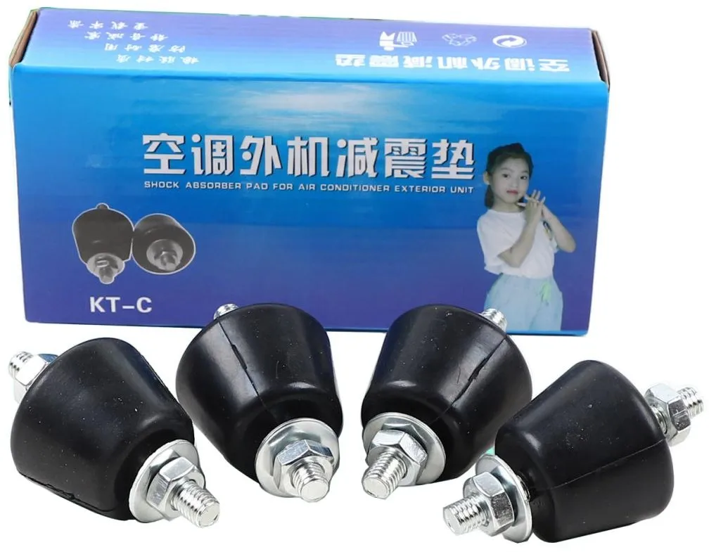 Air conditioning external unit Support With Shock Aborstion And Noise Reduction Pads Air Conditioner Rubber Mounts