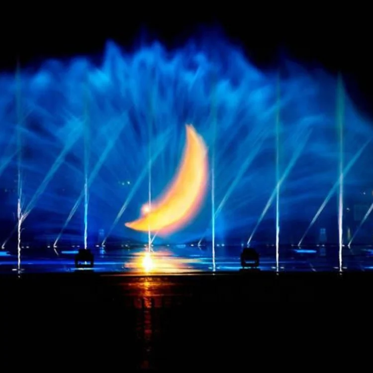 Fashionable Water Screen Fountain Musical Dancing Fountain with Colorful Lights