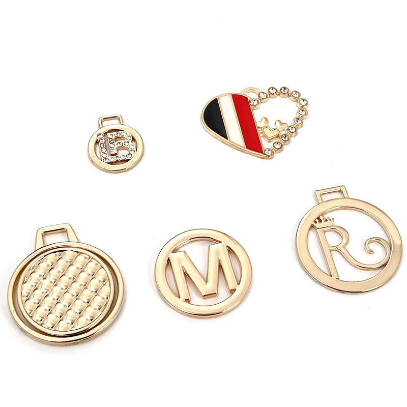 Custom Zinc Alloy Clothing Sewing Metal Label Custom Shape Metal Brand Logo Tag Nameplates for Scarf