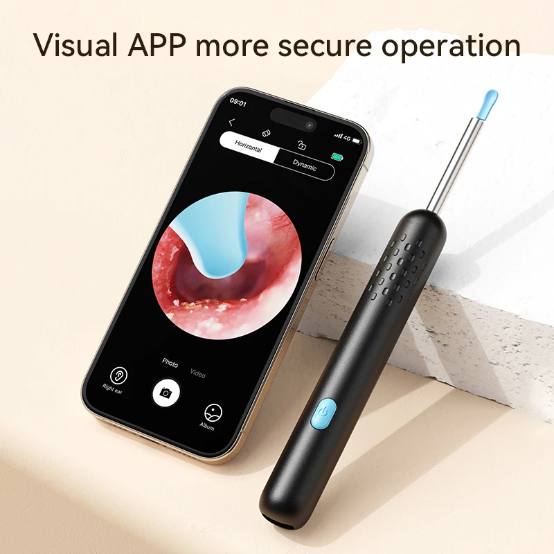 OEM Factory New APP Visual Ear Cleaner Kit Wifi HD 8MP Ear Scope Endoscope With 6-Axis Gyroscope ear wax removal tool and camera