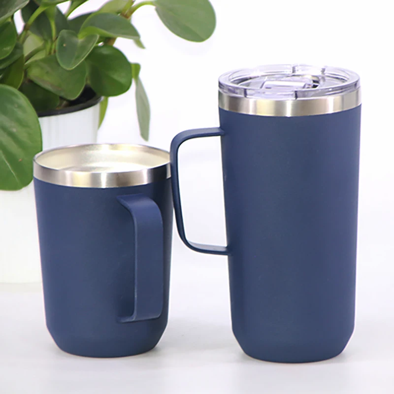 wholesale custom sublimation thermal thermos insulated stainless steel double wall mug with handle
