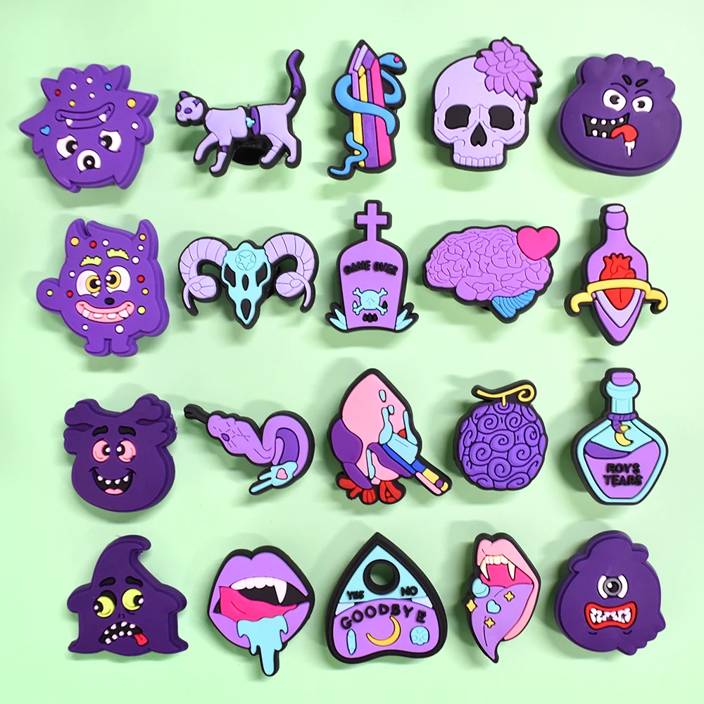 Wholesale Pvc Soft Rubber Shoe Accessories Custom Anime Charms For Halloween Shoe Charm Decoration Laces