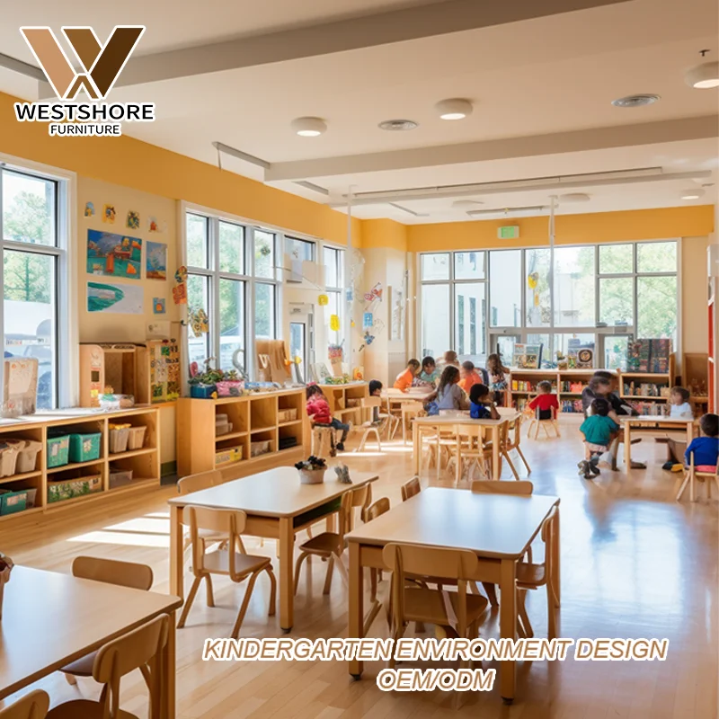 Sale Primary Classroom Center Set Kid Modern Wood Child Pre School Cheap Wooden Nursery Preschool Kindergarten Daycare Furniture
