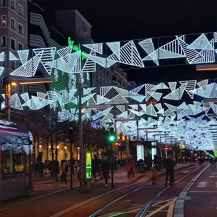 Newest Outdoor Giant LED Christmas Decoration Large 2D Deer Sculpture Street Motif Lights