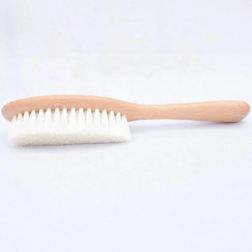 Yaeshii Best Quality  Wood Hair Baby Brush  Eco-friendly Material 100% Natural Goats Hair Baby Brush wood hair brush
