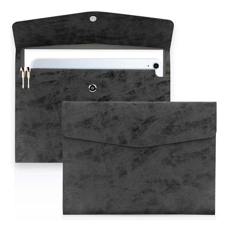 Wholesale Soft File folder Waterproof  PU A4 Envelope Folder leather folder a4 document holder