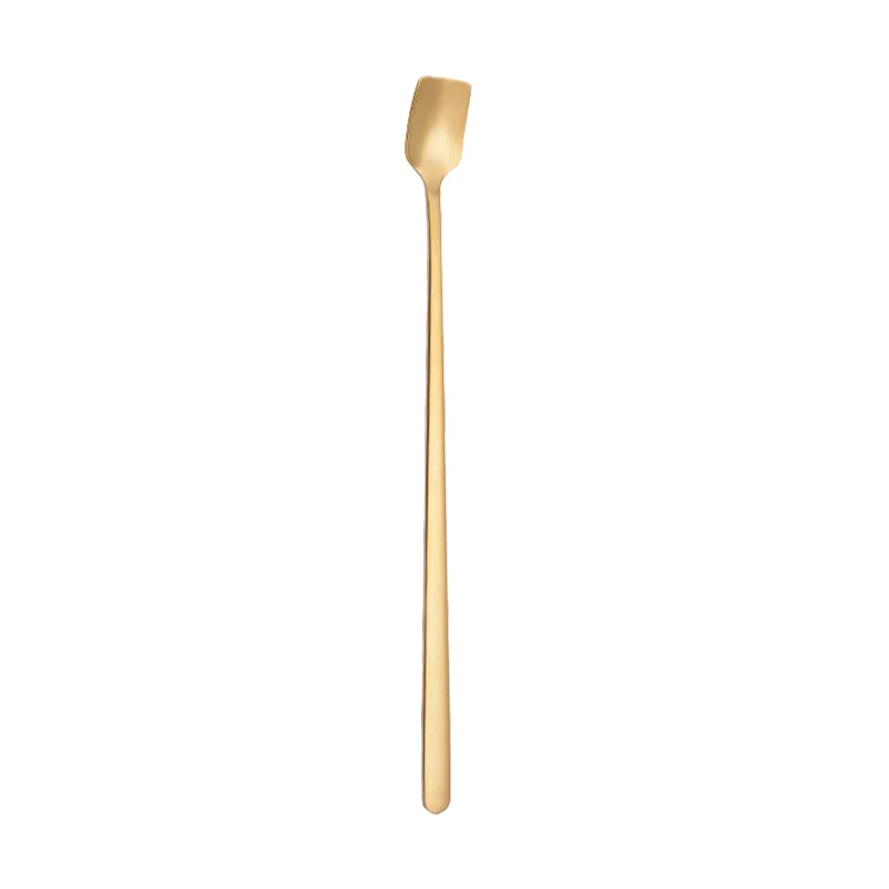 Bar accessories 304 stainless steel metal long handle Gold Ice Spoon stirring spoon bar spoon