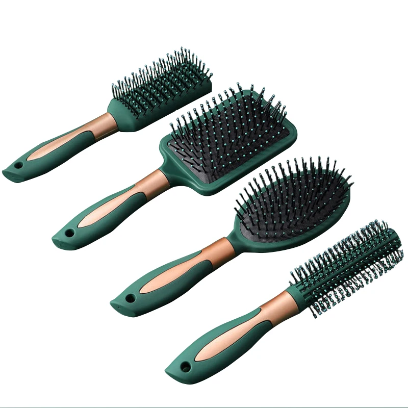Best Selling Hair Brush Straight Hair Comb Green Four-piece Set Hairdressing Comb Air Cushion comb
