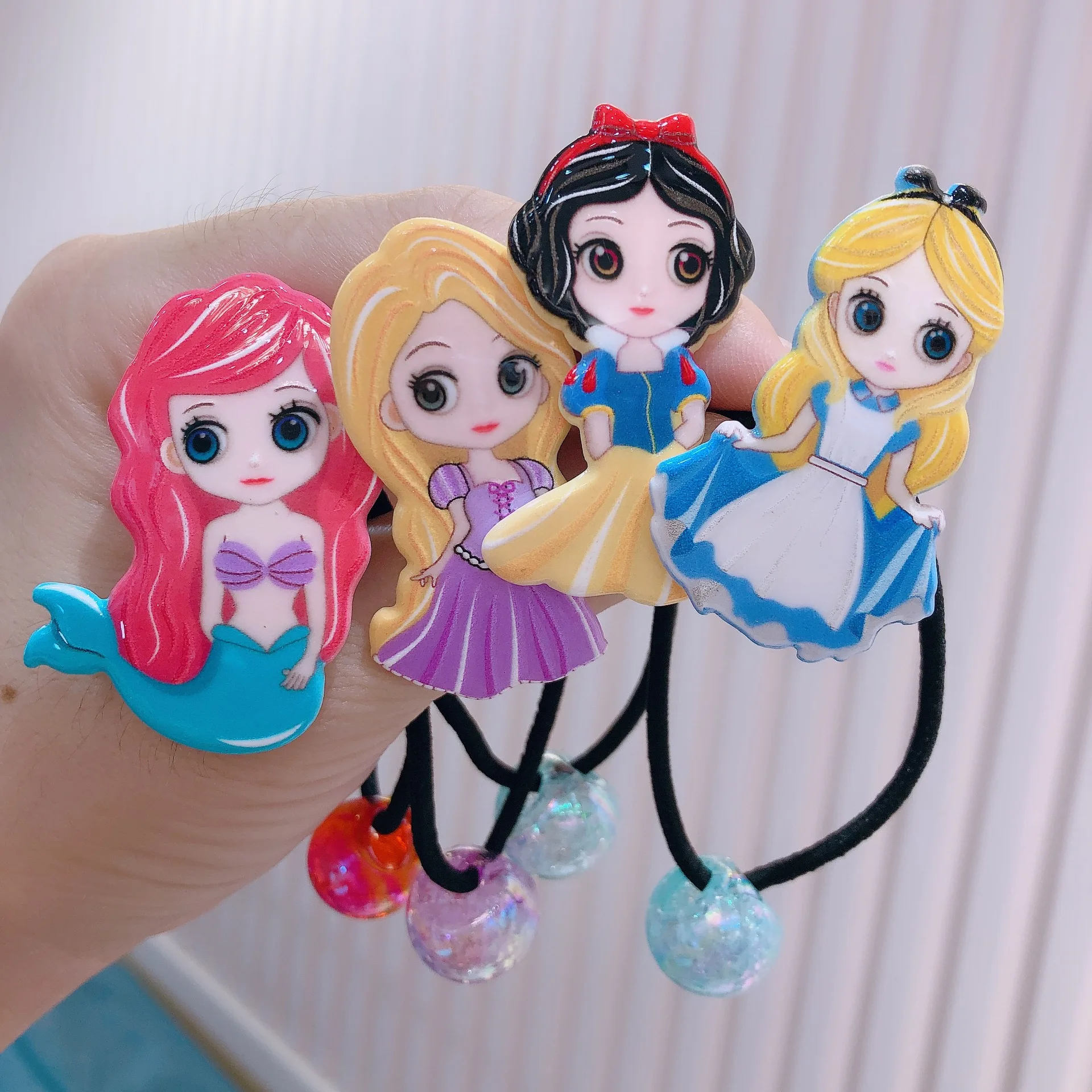 Новая зимняя одежда из серии «Принцесса» волос круг мультфильм акрил девушка резиновая повязка на голову Детские галстук резинка для волос милые женские аксессуары для волос