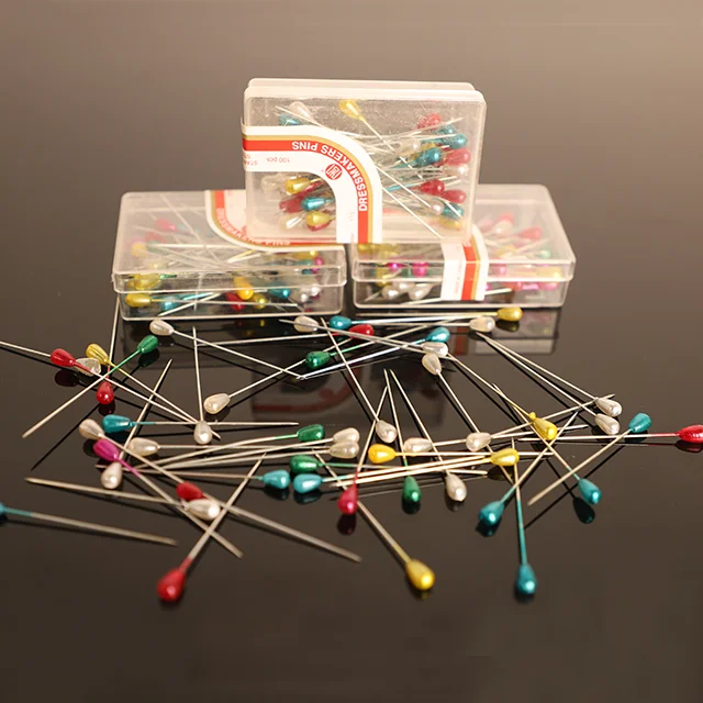 Length 4.7cm Wig Tools Colored DIY Pearl Wig Head Pins and DIY Wig Fixing Pin