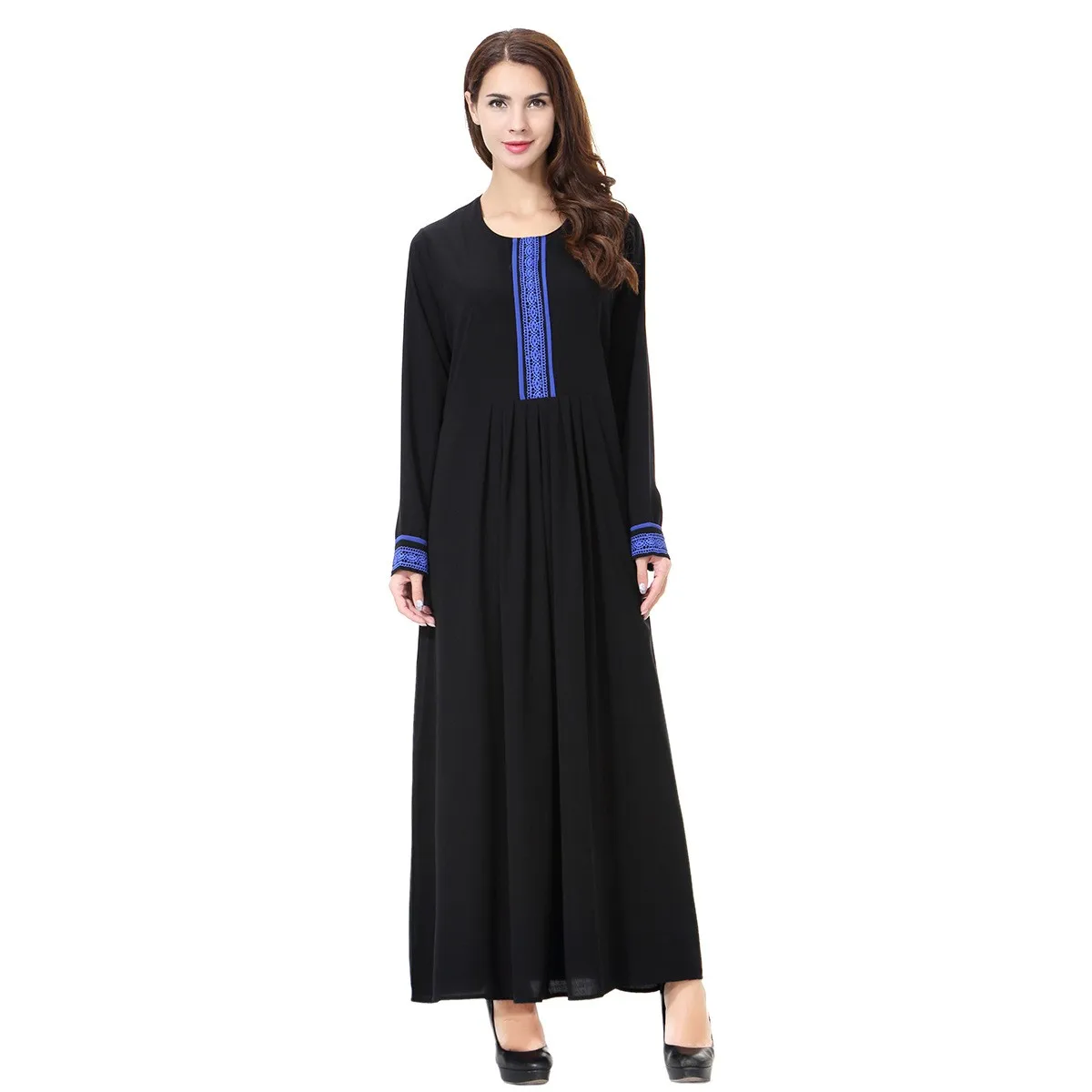 traditional muslim clothing abaya dubai black nida modest evening dress