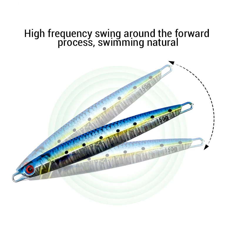 Japan model 150g saltwater sea fishing lead Jig lure switch metal jig slow pitch jigs