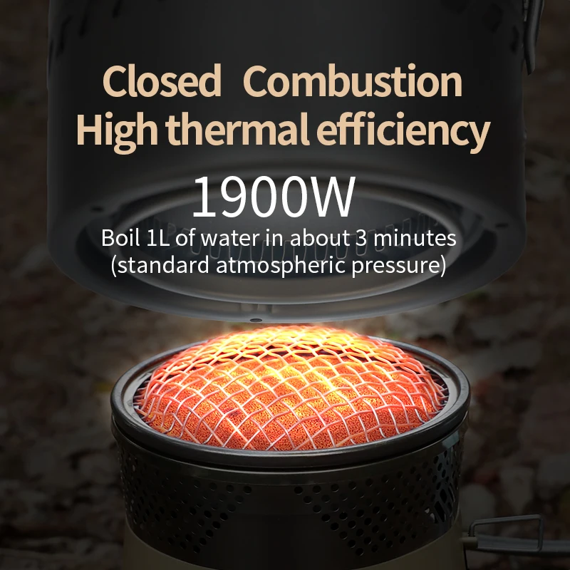 NEWMAJOR 1L 1.7L 2.5L Outdoor picnic integrated stove camping outdoor air windproof portable reactor heating stove